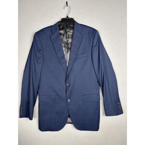 Cremieux Blazer Mens 42L Blue Wool Silk 2 Button Sport Coat Loro Piana Canada